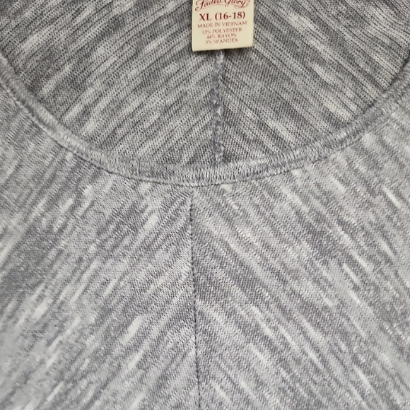 Faded Glory Light Heather Gray Scoop Neck Pullover Sweater - Picture 5 of 5
